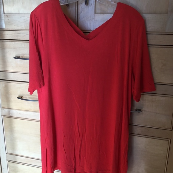 Chico's Tops - Chico’s Zenergy size 2 Red T-shirt tops/ Crisscross back, short sleeve